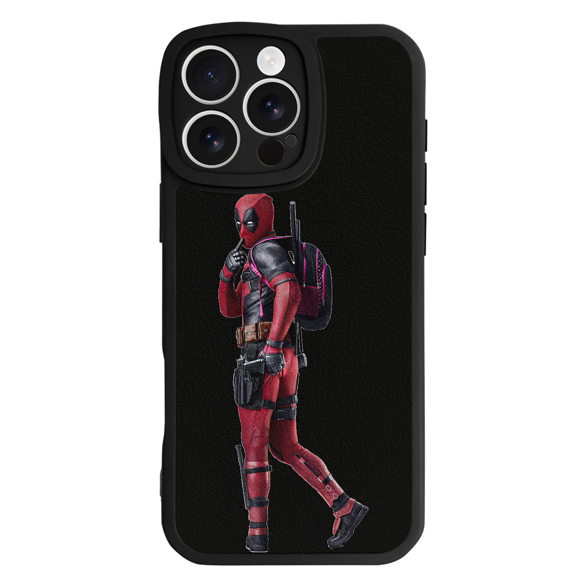 （画像用） Deadpool デッドプール 【iPhone 16シリーズ対応】シリコンスマホケース（レザー調） 材質：シリコン